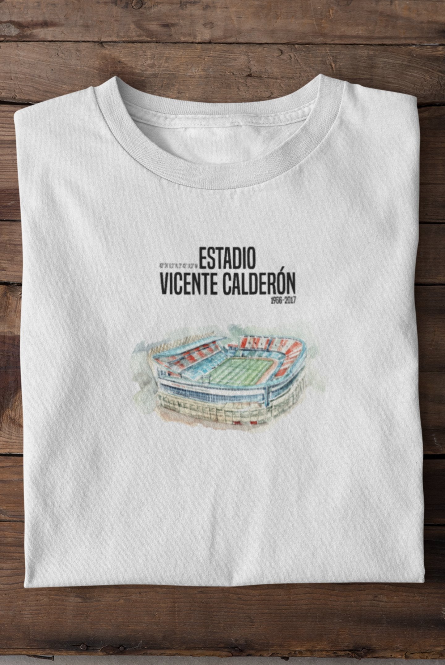 Vintage-inspired Esatdio Vincente Calderon Collection featuring football t-shirts, hoodies, and sweatshirts. Iconic designs for every football fan