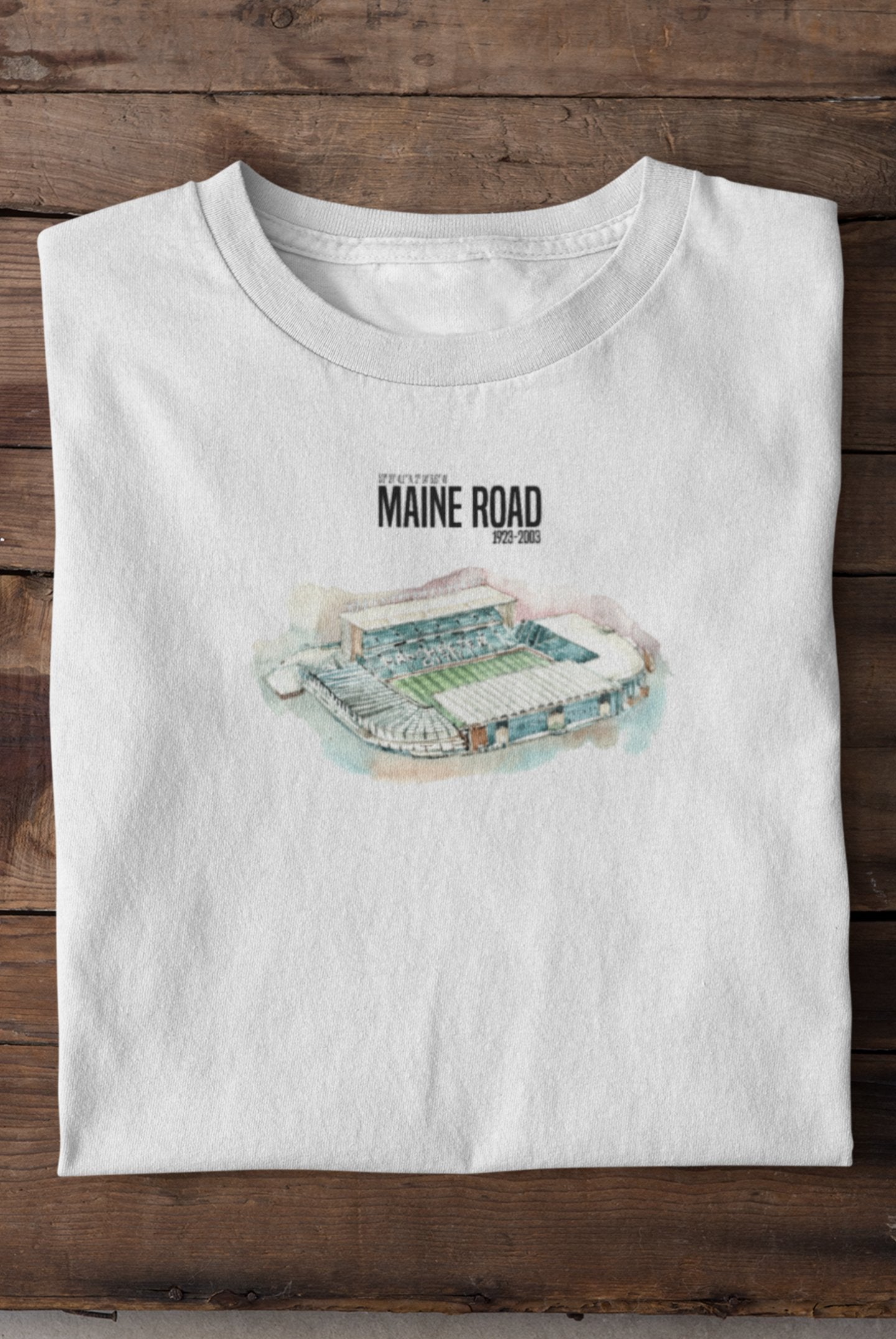 Vintage-inspired Maine Road Collection featuring football t-shirts, hoodies, and sweatshirts. Iconic designs for every football fan