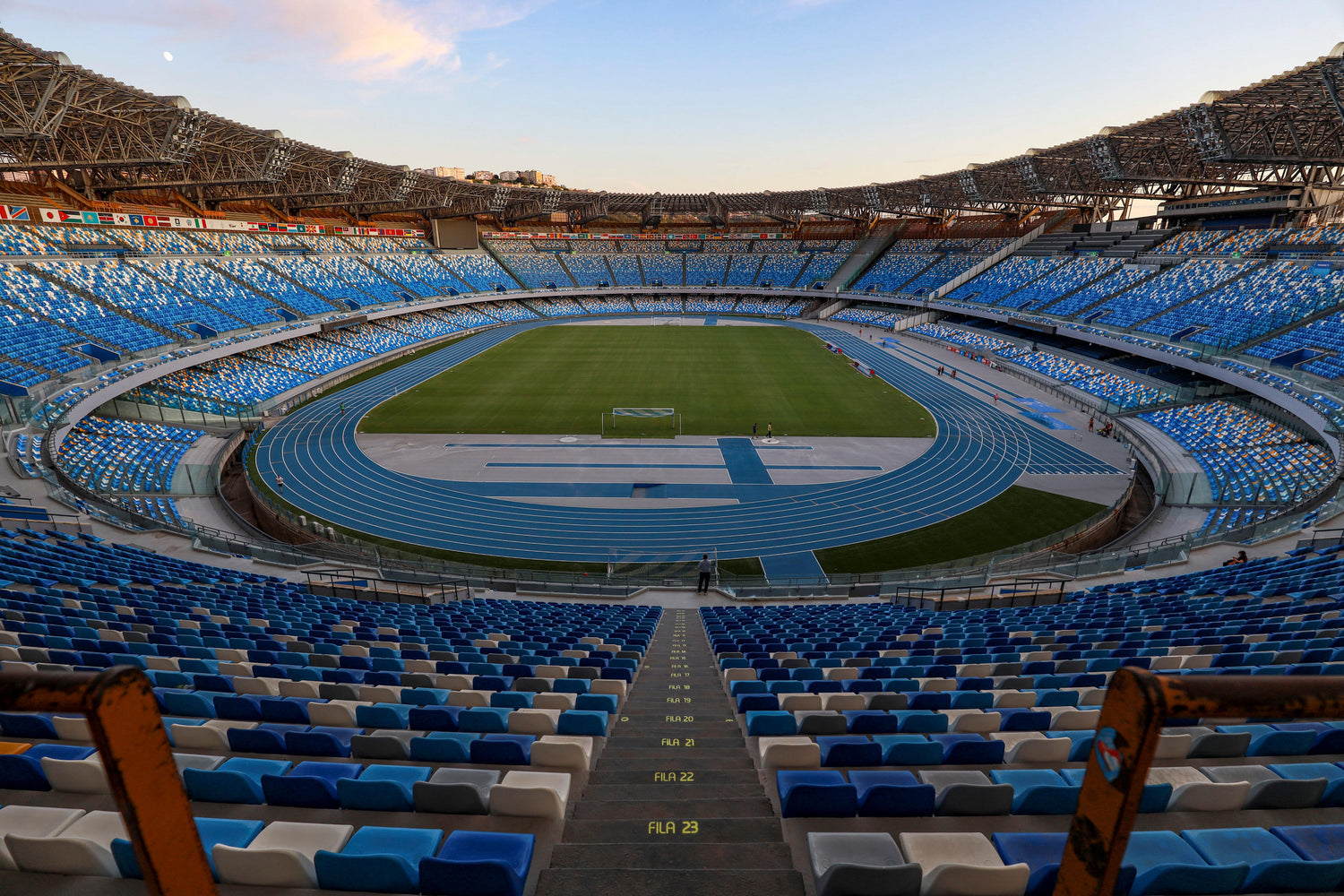 Inside view of the Stadio San Paolo (New:Diego Maradona) without Fans